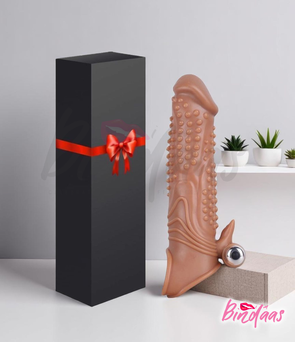 Iron Commander Extra Dotted Penis Sleeve with Vibrator - Image 7