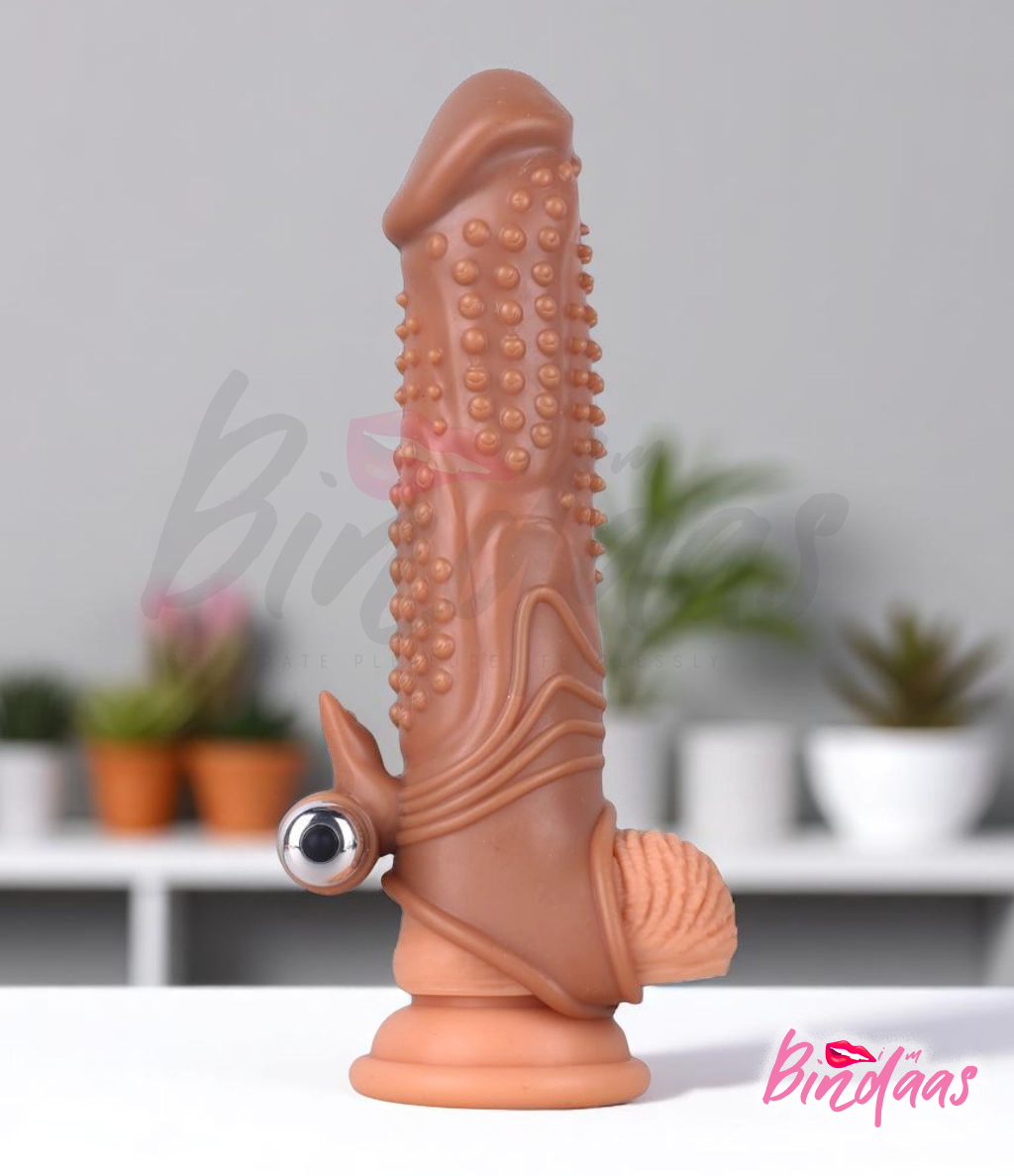 Iron Commander Extra Dotted Penis Sleeve with Vibrator - Image 8